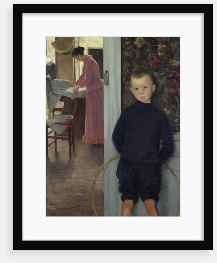 Interior with Women and a Child by Paul Mathey