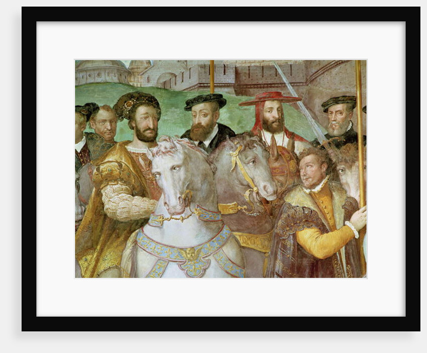 Detail from The Solemn Entrance of Emperor Charles V, Francis I and Alessandro Farnese to Paris in 1540 by Taddeo & Federico Zuccaro