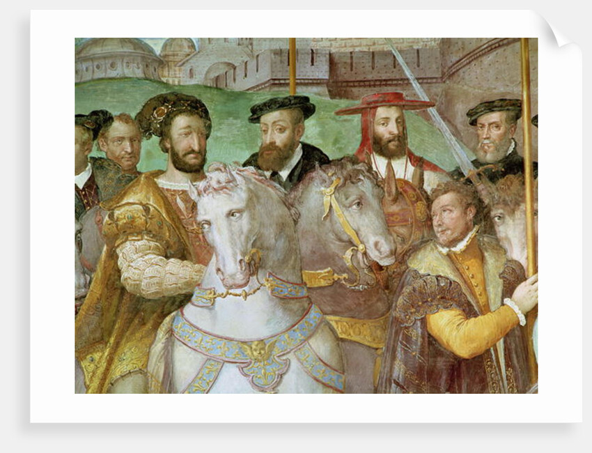 Detail from The Solemn Entrance of Emperor Charles V, Francis I and Alessandro Farnese to Paris in 1540 by Taddeo & Federico Zuccaro