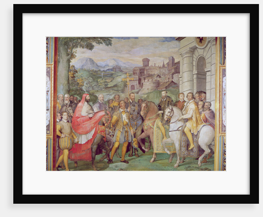 Charles V with Alessandro Farnese at Worms by Taddeo & Federico Zuccaro