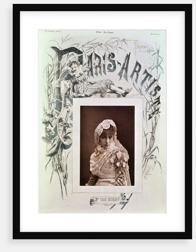 Sarah Bernhardt in the role of Marion Delorme at the Theatre de la Porte Saint-Martin by (1820-1910) Nadar (after)