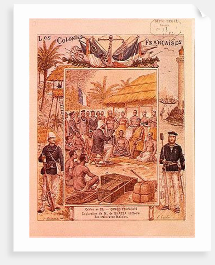 The Exploration of M. de Brazza His Treaty with Makoko by G. Dascher (after)