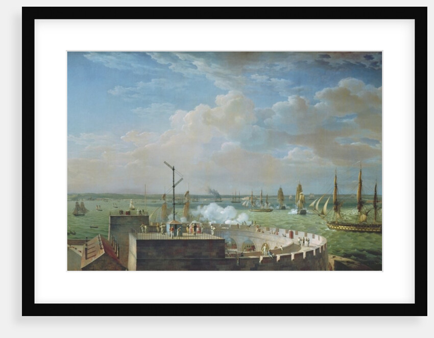 Cherbourg Harbour, 1822 by Louis Philippe Crepin