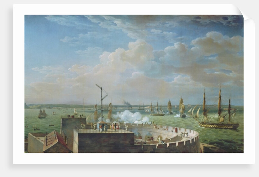 Cherbourg Harbour, 1822 by Louis Philippe Crepin