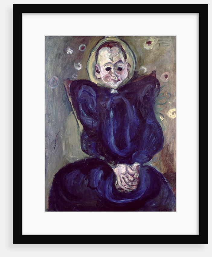 Woman in a blue dress by Chaim Soutine