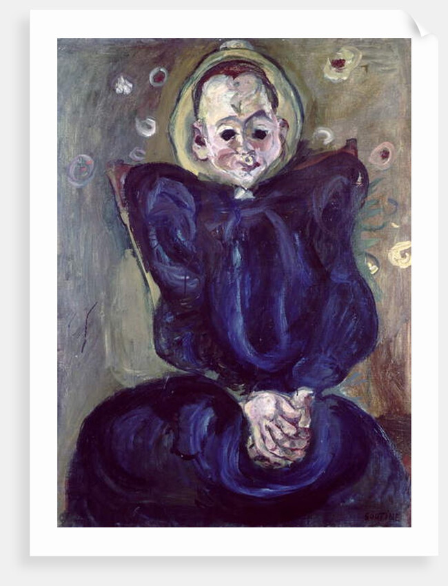 Woman in a blue dress by Chaim Soutine