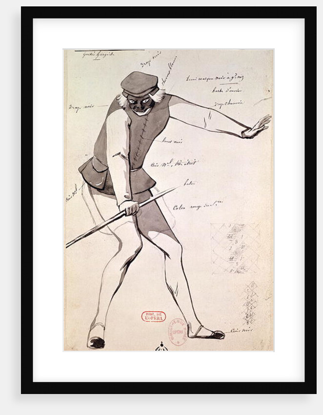 Costume design for an Acrobat in 'Benvenuto Cellini' by Hector Berlioz, 1838 by Paul Lormier