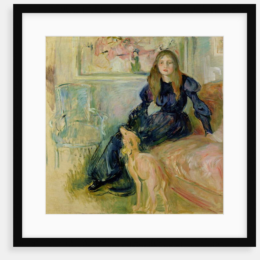 Julie Manet and her Greyhound Laerte, 1893 by Berthe Morisot