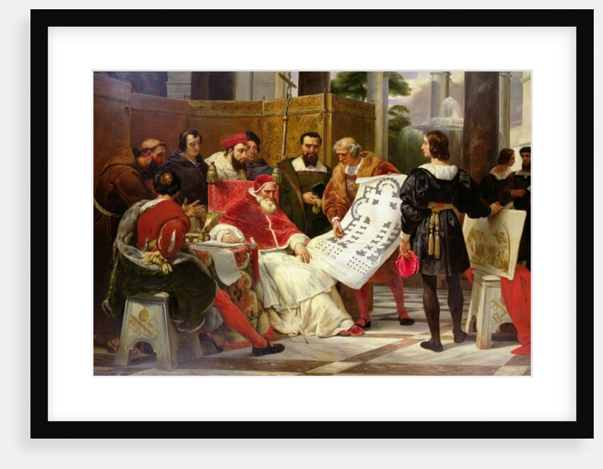 Pope Julius II ordering Bramante, Michelangelo and Raphael to construct the Vatican and St. Peter's, 1827 by Emile Jean Horace Vernet