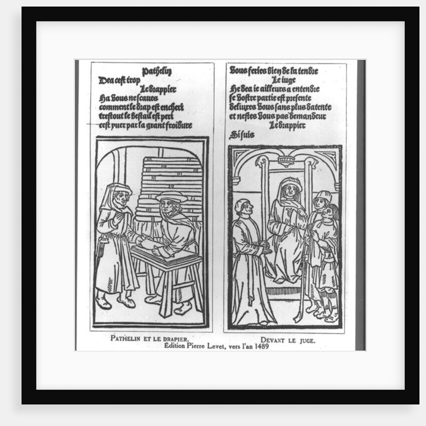 Pathelin and the Draper and Pathelin before the Judge by French School