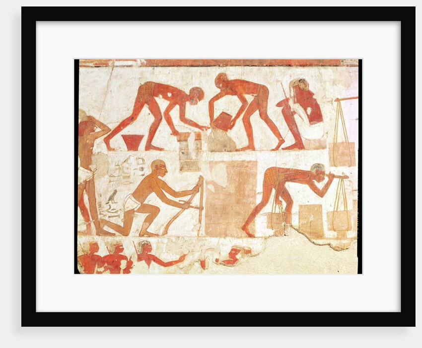 Construction of a wall by Egyptian 18th Dynasty