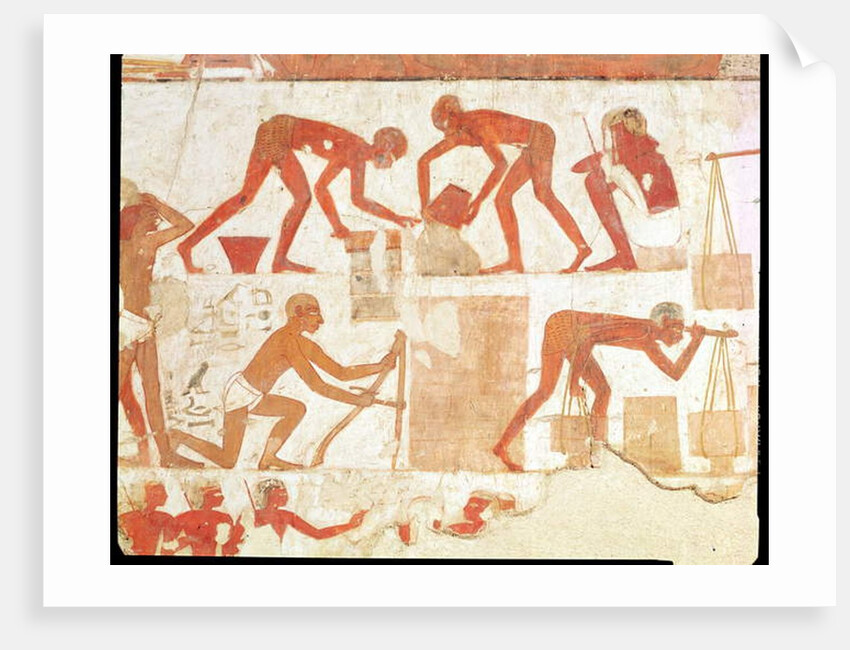 Construction of a wall by Egyptian 18th Dynasty