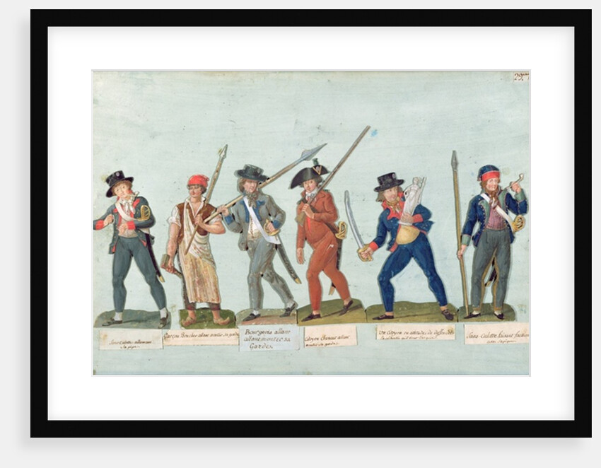 Sans Culotte Lighting his Pipe, Young Butcher, Bourgeois Going to Guard, Huntsman, Citizen Defending his Liberty, Sans Culotte Keeping Guard by Lesueur Brothers
