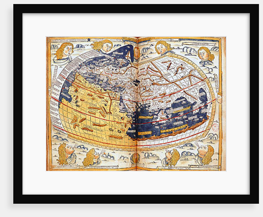 Map of the world, after Ptolemy, 1486 by (c.90-168)(after) Ptolemy