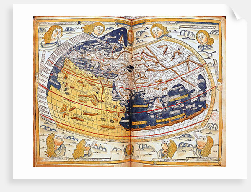 Map of the world, after Ptolemy, 1486 by (c.90-168)(after) Ptolemy