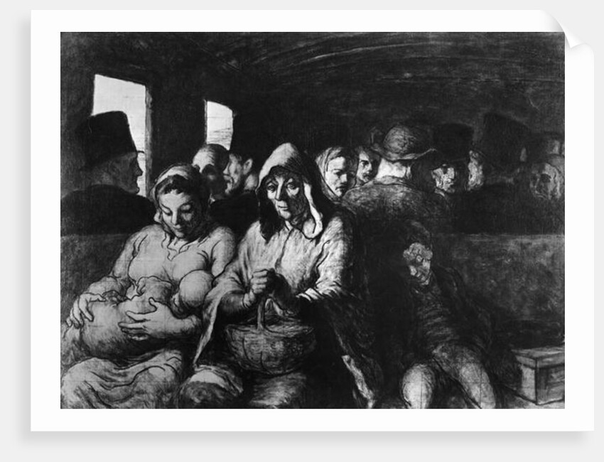 The Third Class Carriage, c.1862-64 by Honore Daumier