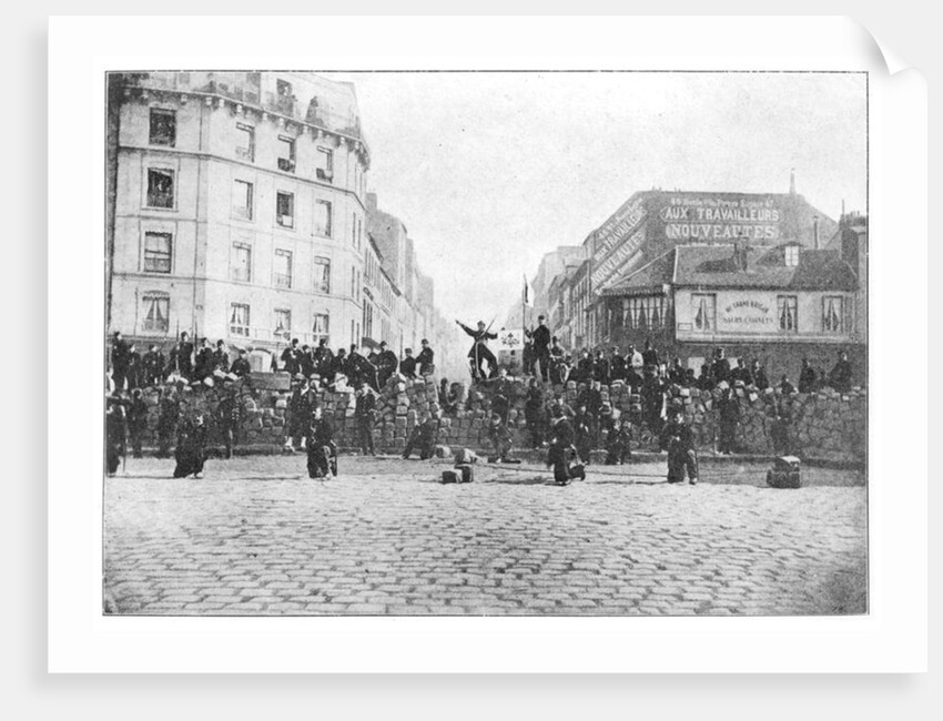 Barricade at the Faubourg Saint-Antoine during the Commune, 18th March 1871 by French School