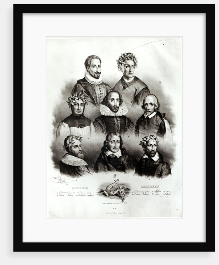 Famous Authors, 1833 by Jacques Francois Gauderique Llanta