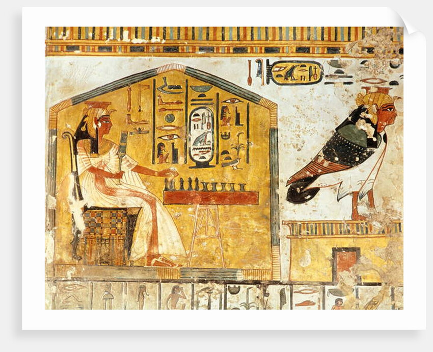 Queen Nefertari playing Senet by Egyptian 19th Dynasty