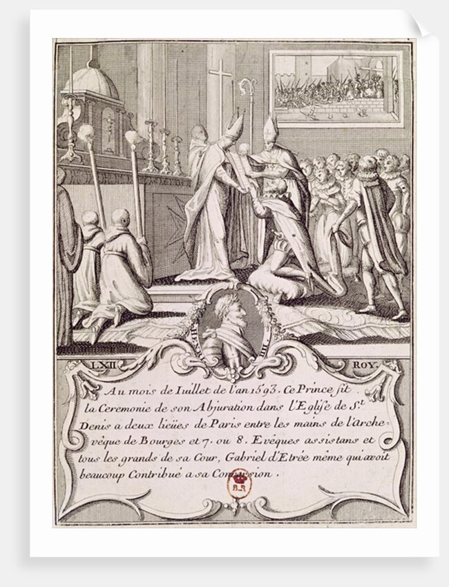 The Abjuration of Henri IV at St. Denis, July 1593 by French School