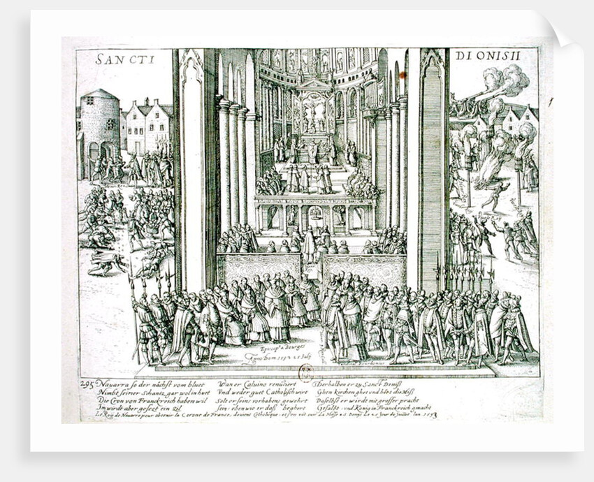 Abjuration of Henri IV at St. Denis on 15th July 1593 by French School