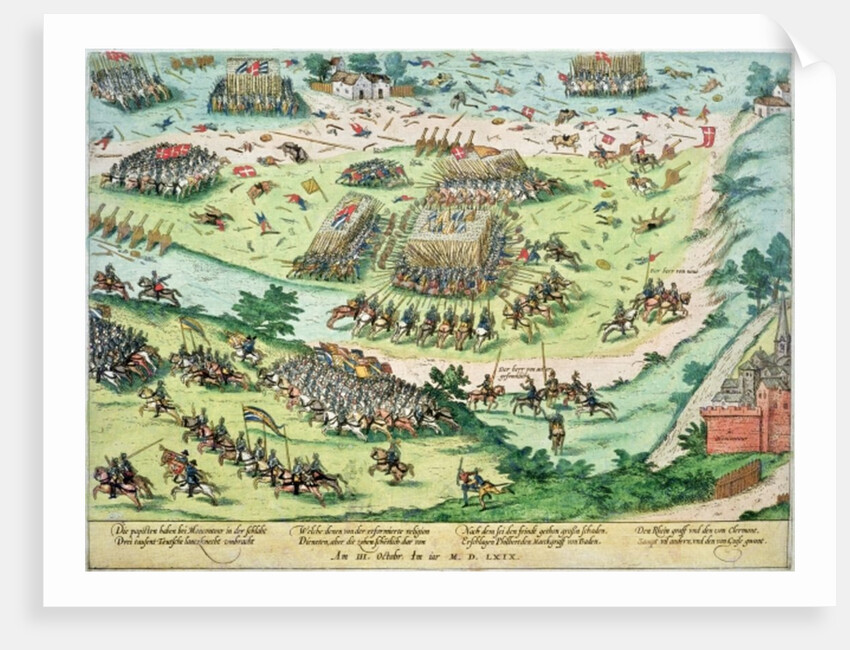 The Battle of Moncontour, 3rd October 1569 by J. J. & Tortorel J. Perrissin