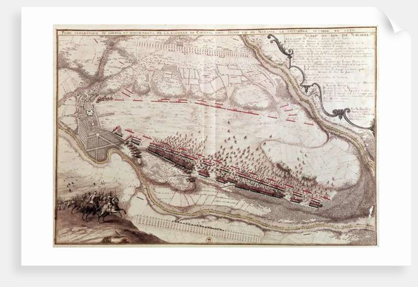 Plan of the Order of the Battle of Coutras on 8th October 1587 by French School