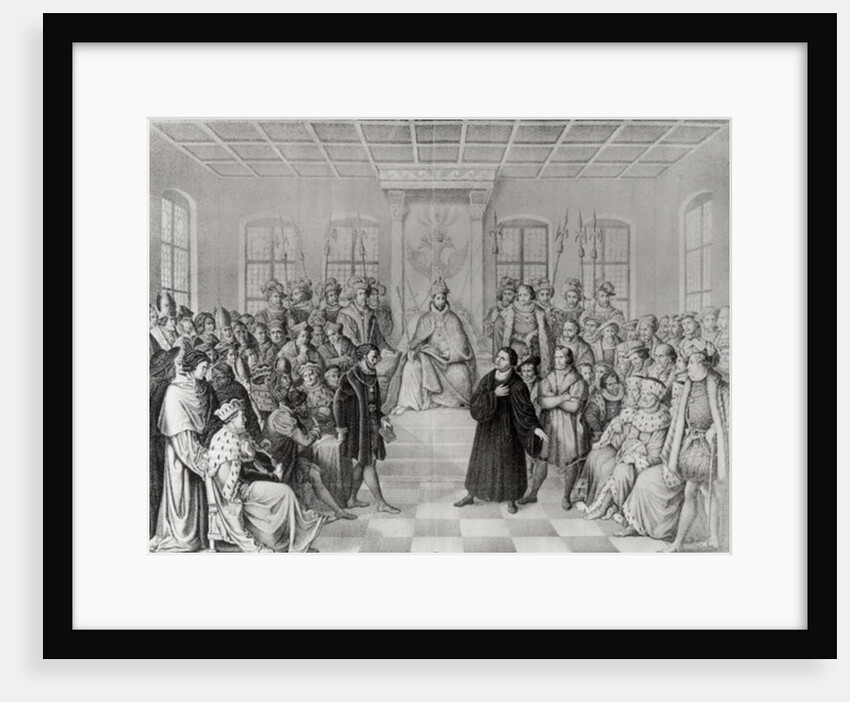 Martin Luther in front of Charles V at the Diet of Worms, 16th April 1521 by German School