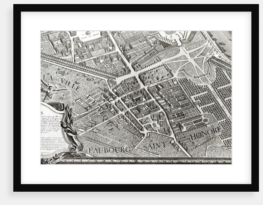 Plan of Paris, known as the 'Plan de Turgot', engraved by Claude Lucas by Louis Bretez