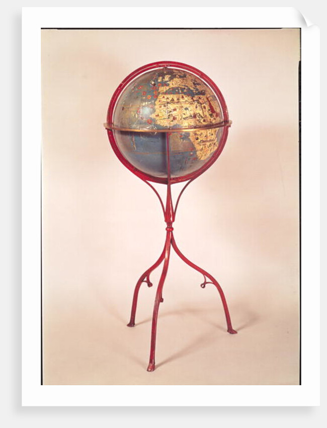 Terrestrial Globe, showing the Indian Ocean, made in Nuremberg by Martin Behaim