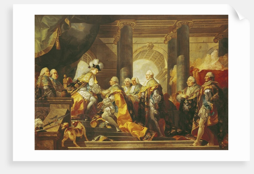 Louis XVI King of France, Receiving the Homage of the Knights of the Order of St. Esprit at Reims, 13th June 1775 by Gabriel Francois Doyen