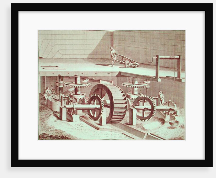 Perspective view of a 'Patouillet' by French School