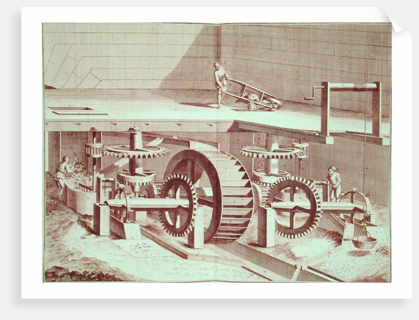 Perspective view of a 'Patouillet' by French School