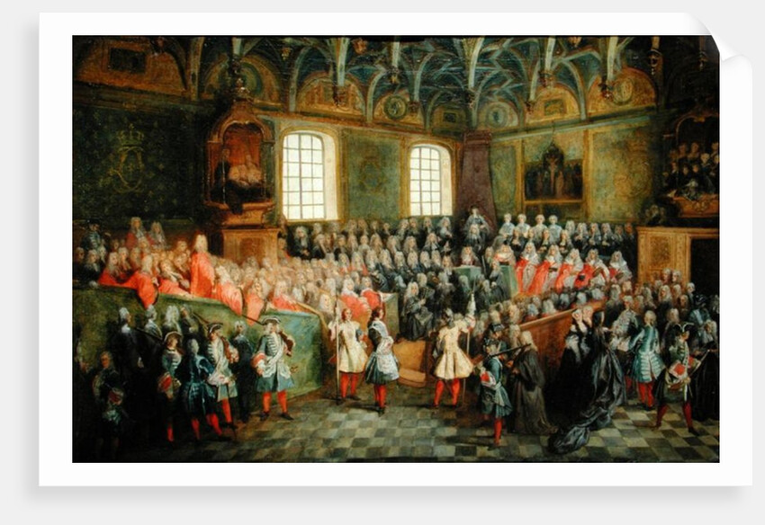 Bed of Justice Held in the Parliament at the Majority of Louis XV, 22nd February 1723 by Nicolas Lancret