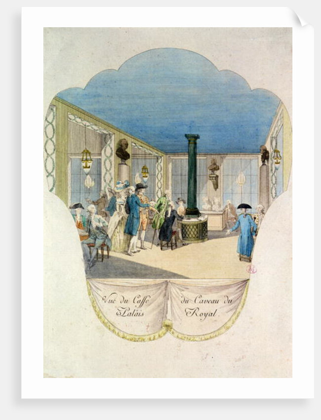Cafe in the cellar of the Palais-Royal by French School