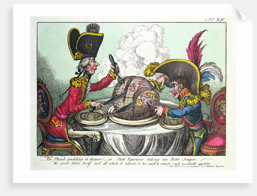 The Plum Pudding in Danger, 1805 by James Gillray