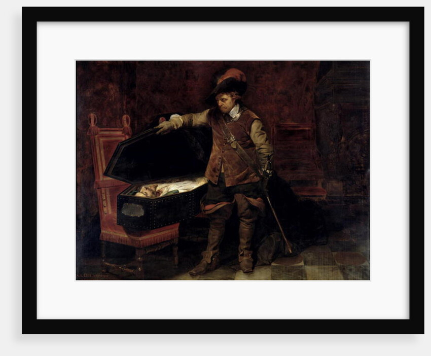 Oliver Cromwell Opening the Coffin of Charles I 1831 by Hippolyte Delaroche