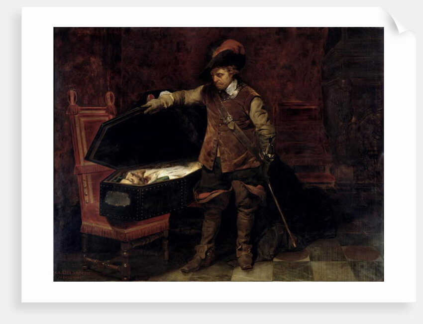 Oliver Cromwell Opening the Coffin of Charles I 1831 by Hippolyte Delaroche