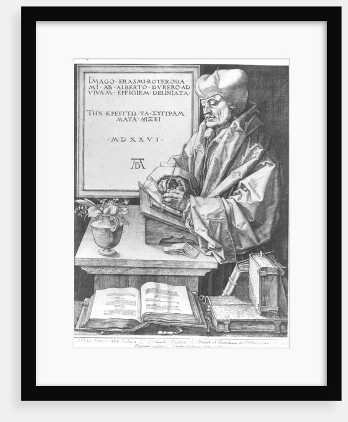 Desiderius Erasmus of Rotterdam, 1526 by Albrecht Dürer or Duerer