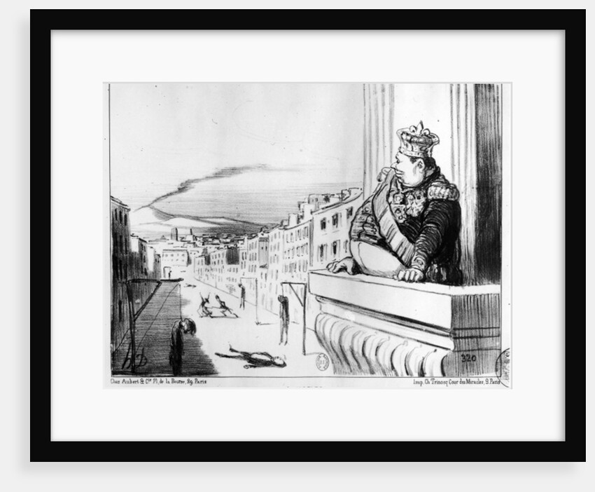 The King Continuing to Reign with Order Over his Two States, Naples by Honore Daumier