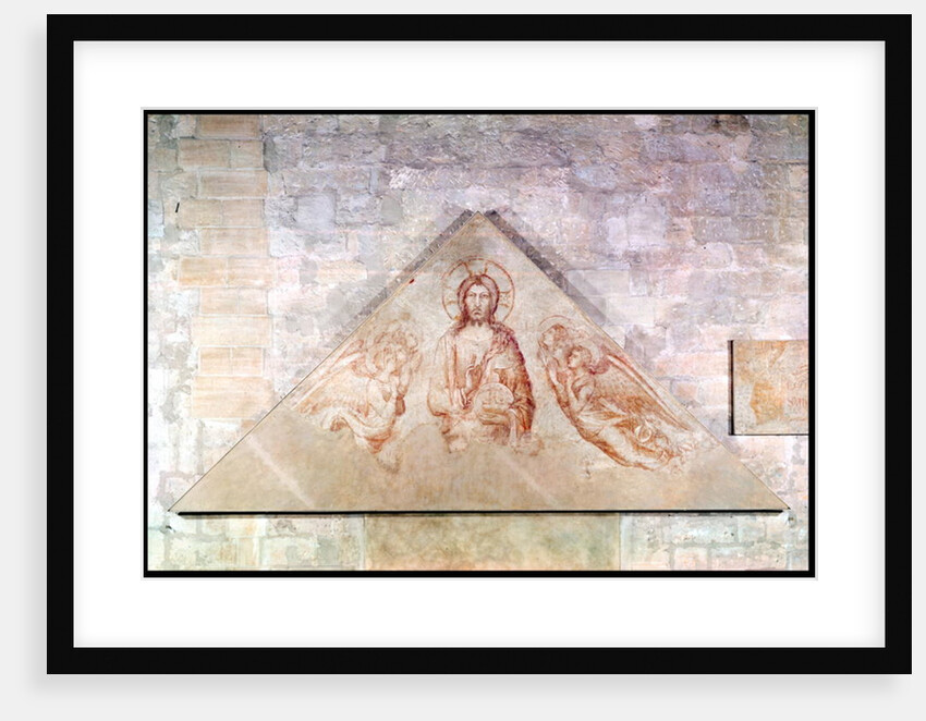 Tympanum depicting Christ the Redemptor surrounded by angels, 1341 by Simone Martini