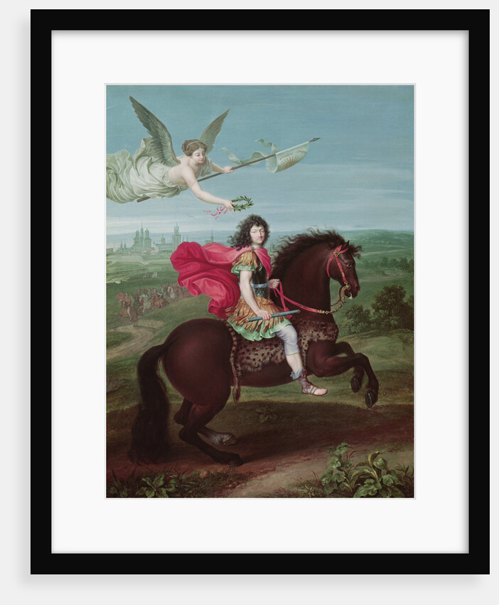 Portrait of Louis XIV, frontispiece for a Book of Military Campaign Maps by French School