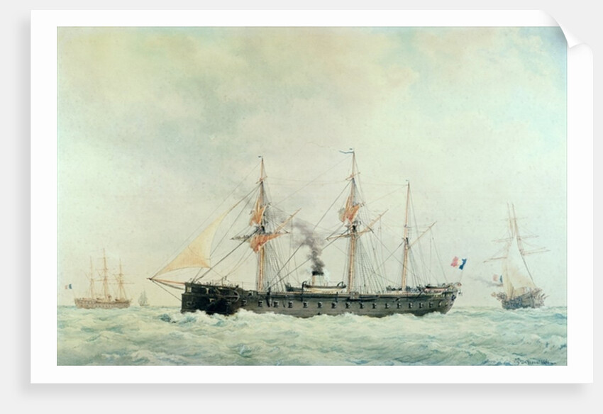 The French Battleship, 'La Gloire', 1880 by Francois Geoffroy Roux
