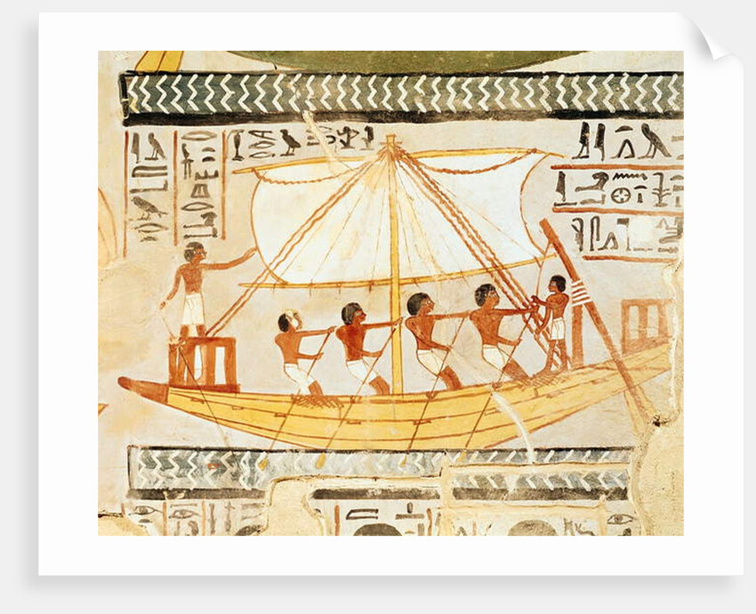 Boatmen on the Nile by Egyptian 18th Dynasty