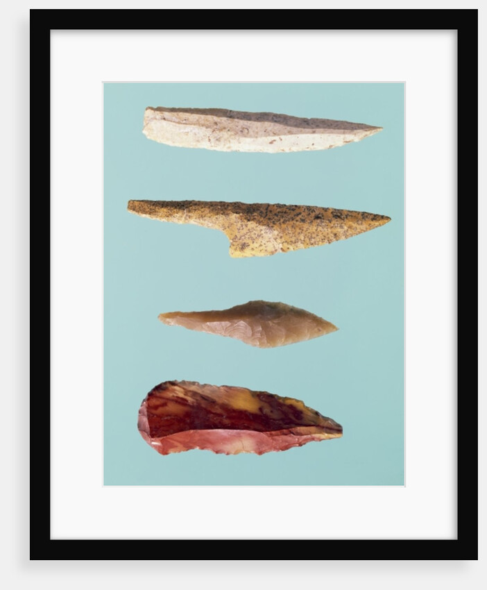 Four Flint Tools, Upper Paleolithic Period, 35000-10000 BC by Prehistoric Prehistoric