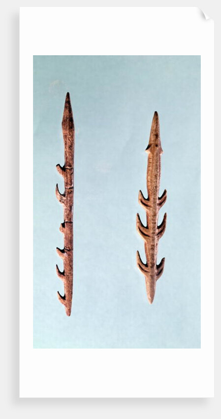 Two Harpoons, Upper Paleolithic Period, 35000-10000 BC by Prehistoric Prehistoric