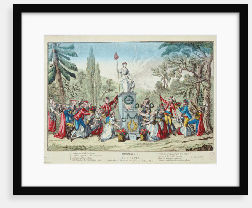 A Tribute to Liberty, Fete de l'Unite, 10 August 1793 by French School