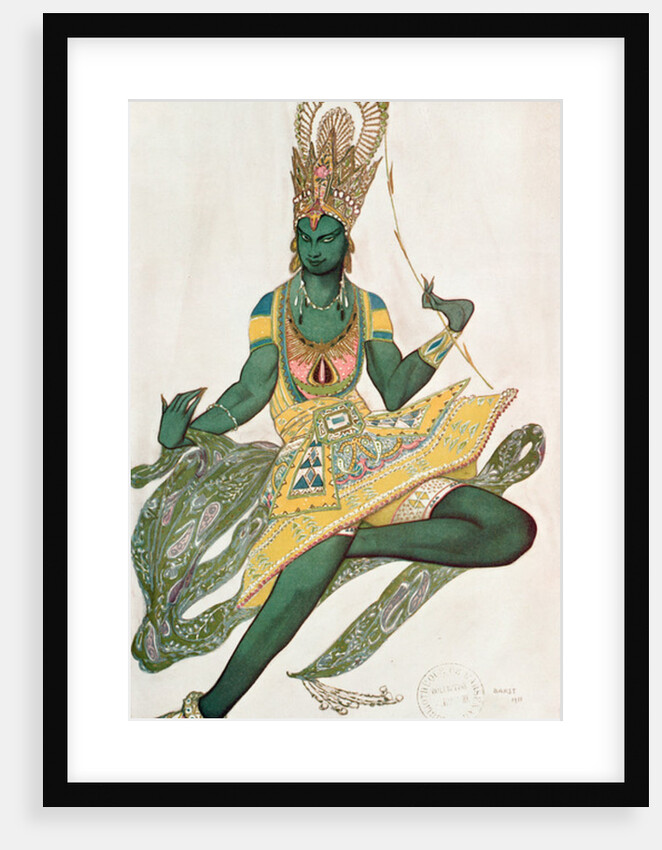 Costume design for Nijinsky for his role as the 'Blue God', 1911 by Leon Bakst