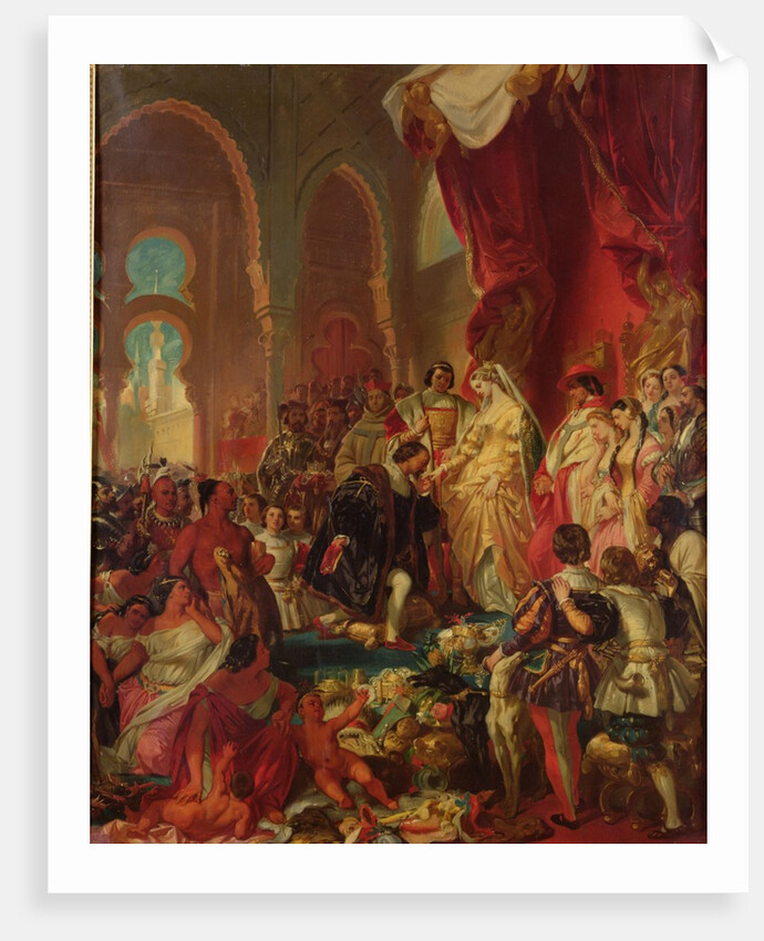 Christopher Columbus Before Ferdinand II of Aragon and Isabella of Castille, 1861 by Eugene Deveria