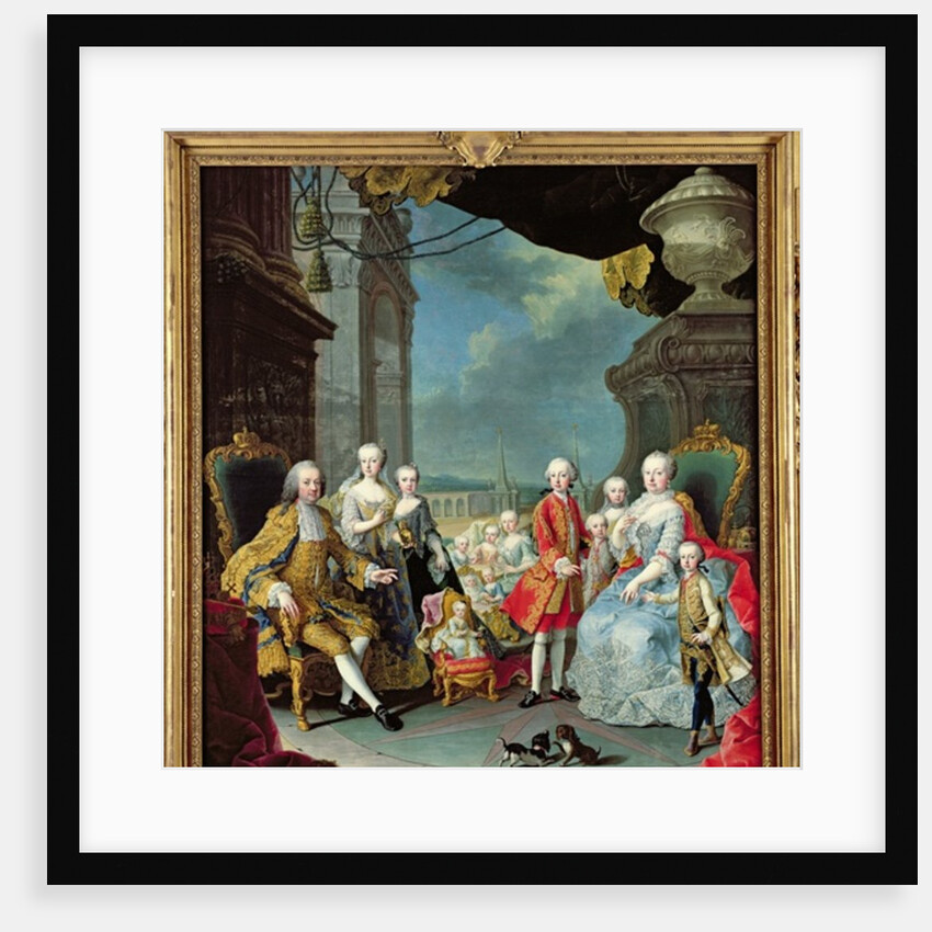 Franz Stephan I with his wife Marie-Therese and their children by Martin van Mytens or Meytens